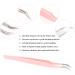 Professional Eyelash Extension Tweezers - Stainless Steel Pink Elbow Design | Tongs of the Queen - Perfect for Lash Applications - Buy Online on GoSupps.com