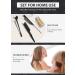 4Pcs Hair Wax Stick & Brush Set for Slick Back Hair - Smooth Frizz & Flyaways - Black - Buy Online on GoSupps.com