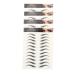 Mikinona 4 Sheets Waterproof Eyebrow Stickers Imitation Eyebrow 6d Hair-like Eyebrows Stickers Water Proof 4d 21x14.8cm Black