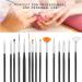 Nail Drawing Pen 15 DIY Nail Art Pen Tool Set Durable Nail Brush for Professional and Personal Use - Buy Online on GoSupps.com