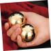 Magiclulu 4-Piece Brass Massage Balls | Baoding Fitness Balls for Stress Relief & Wellness - Buy Online on GoSupps.com