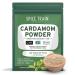 SPICE TRAIN Cardamom Powder (100g/ 3.53oz) Gluten free 100% Raw Ground Cardamom from India | Resealable Zip Lock Pouch Cardamom Ground for Cooking Smoothies Lattes & Tea