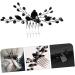 DOITOOL Black Crystal Hair Accessories Rhinestone Leaf Hair Comb Bridal Hair Clip Hair Comb for Women Hair Gems for Women Black Hair Clips Vintage Hair Accessories Decor Alloy Miss Wedding - Buy Online on GoSupps.com