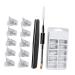 minkissy 1 Set Nail Extension Set Stiletto Nail Tips Nail Extension Tips Uv Nail Stencils Nail Kits Ornament Kits Builder for Nails Manicure Art Nail Extender Kit French Plastic Grind White White 14x10cm