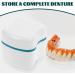 MILISTEN Denture Case with Sieve - Green Storage Box for Teeth & Rinsing Basket | Durable Travel Denture Cup with Lid - Buy Online on GoSupps.com