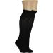 American Made Black Diabetic Knee High Socks 3 Pack - Full Cushioned Sole - Men/Women 13-15 - Buy Online on GoSupps.com