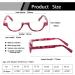Colorful Fashion Half Moon Frame Reading Glasses - 4 Pairs (2.5x) for Men & Women | Spring Hinge Readers - Buy Online on GoSupps.com