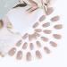 Brishow Coffin Artificial Nails - 24 Pcs Full Cover Natural Ballerina Acrylic Press-On Nails for Women & Girls - Buy Online on GoSupps.com