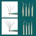 Eyeline 8-Part Eyelash Extension Tweezers Set | Steel Beauty Tools in Pearly Gold - Precision Tweezers for Lash Extensions - Buy Online on GoSupps.com