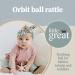 Little Great Orbit Ball Rattle - Silicone Teething Toy & Natural Wood Rattle | BPA & Phthalate Free - Blush - Buy Online on GoSupps.com