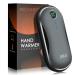 Hand Warmer Rechargeable, MKG 10000mAh Electric Handwarmers, 15 Hours Long Lasting and 3 Levels Quick Heating with Digital Display, Portable Pocket Hand Heater & Power Bank for Outdoor, Winter Gift Gray
