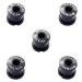 Dymoece 7075 Aluminum Alloy Double Chainring Bolts for Road MTB Bicycle M8 Crankset Black