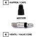Buy Flash Valve Bicycle Valve Adapter Set - 4x Dunlop Replacement Valves Caps & Air Pump Attachment - Universal DV AV Schrader Accessories for Seamless International Shipping - Buy Online on GoSupps.com