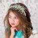 IYOU Floral Princess Wedding Headbands Green Flower Hair Bands Sparkly Crystal Communion Bridal Hair Accessories for Girls - Buy Online on GoSupps.com