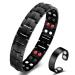Vicmag Men Magnetic Bracelets Titanium Steel Magnet Bracelet Ultra Strength Double Row 3500 Gauss Wristband Brazaletes with Adjustment Tool & Jewelry Gift Box (Black 4 Elements) 1-black 4 Elements