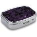 Purple Black Goth Spooky Pill Box | Cute Square Portable Tablet & Vitamin Organizer for Purse - Buy Online on GoSupps.com