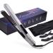 LANVIER 2-in-1 Hair Straightener & Curler - Nano Silver Tourmaline Titanium Flat Iron with Fast Heating Smart LED Dual Voltage - Perfect for International Shipping - Buy Online on GoSupps.com
