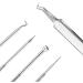 Smukdoo Blackhead Remover Tool Set - 5 Piece Curved Tweezer & Pimple Popper Kit - Buy Online on GoSupps.com