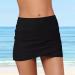 Women's High Waist Bathing Shorts - Sexy V-Slit Wrap Skirt Bikini Cover-Up | Black XXL Swimwear - Buy Online on GoSupps.com