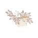 FRCOLOR silver crystal hair comb rhinestone side comb clear crystal hairpin vintage bridal hair comb leaf hair pins rhinestone hairpin gold hair clips Hair piece wedding bride