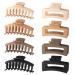 Wekin Large Hair Claw Clips, 8 Pack 4.3" Hair Clips for Women & Girls, Strong Hold Matte Claw Hair Clips for Women Thick Hair & Thin Hair, 90's Vintage Jaw Clips (Cream, Beige, Dark Brown, Black) Neutral