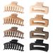 Wekin Hair Claw Clips for Women & Girls 8 PCS Hair Clips for Thick Hair Thin Hair Strong Large Hold Hair Claw 4.3" Nonslip Hair Clamps Claw Clip Grips for Bathing & Cooking Vintage Claw Clips