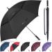 NINEMAX Large Golf Umbrella Windproof 54/62/68 Inch Extra Large, Automatic Open Double Canopy Vented Oversized Adult Umbrella for Rain and Wind Black 62 Inch
