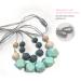 Chew Necklaces for Sensory Kids - 2 Pack Baby Silicone Teething Toys | BPA Free, Freezable & Dishwasher Safe - Buy Online on GoSupps.com