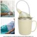 Convalescent Feeding Cup 350ml 304 Stainless Steel Adaptive Drinking Cup with Straw Leakproof Lightweight Bed Sippy Cup Drinking Aids for The Elderly Patient Disabled - Buy Online on GoSupps.com