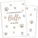 Wilhelm Fell case for the EU pet ID card for animals I personalized with names or date of birth i personal gift idea for pet owners I protective cover pet (paw beige) EU pod