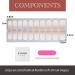20pcs Natural Pink White Ombre Gel Nail Wraps - Self Adhesive Nail Stickers for Women - Buy Online on GoSupps.com