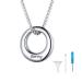 U7 ladies cremation urn necklace for ash cycle of life/Celtic knot/dog feet/wing/crucifix/cylinder urn chain stainless steel pendant chain fire burial jewelry for men 01-silver adaptable