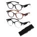 3 Pack Lighted Reading Glasses Bright LED Readers with Lights Reading Glasses with Light and Magnifying Blue Light Blocking Glasses for Men Women Eyeglasses Lighted Magnifier Nighttime Reader+1.5