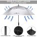 G4Free 68-Inch Vented Golf Umbrella | Windproof Double Canopy | UV Silver | Oversized Stick Design - Buy Online on GoSupps.com