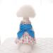 Shop Petyoung Floral Cat & Dog Clothes with Leash | Small Dog & Cat Princess Dress & Puppy Skirt in Blue M - Buy Online on GoSupps.com