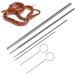 HEEPDD Snake Probe Tool 6 Pcs Snake Probe Kit Stainless Steel Round Head Anti Allergy Reptiles Snake Sexing Probe - Buy Online on GoSupps.com