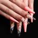 Outyua Pink Coffin Extra Long Press On Fake Nails - 24Pcs Glossy Ballerina Acrylic False Nails with Smoke Pattern Designs - Stick On Artificial Nails for Stylish Look - Buy Online on GoSupps.com