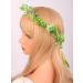 Wiwpar Boho Green Leaf Floral Headband Christmas Wedding Flower Wreath Hair Headpiece Bridal Maternity Photo Props Headpiece Holly Hair for Women Girls Halloween Costume (Style1)