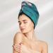 Hair Towel Wrap - Quick Drying Towel Turban with Button | Floral Design for Effortless Hair Drying - Buy Online on GoSupps.com