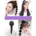 Bubble WIG Ponytail Short Female Strappy Lantern Twist Network Red Scorpion Double Ponytail Wig Female Long Hair Piece Dark Brown Of The Clip Hork Hork Brown Of The Clip Horsetail Natural Black