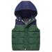 Happy Cherry Boys' Girls' Gilets Kids Waistcoat Toddlers Winter Warm Puffer Vest Jackets Lightweight Water Resistant Hoodie Gilets Windproof Down Vest 3-13 Years 8-9 Years 02-Green