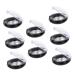 Healeved 8pcs Eye Shadow Blank Sample Containers Blusher Powder Trays Packing Box Plastic Cosmetic Travel 3.5x1.5cm Black