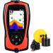 LUCKY Wired Portable Sonar Portable Fish Finder for Fishing Color Monitor for Ice Fishing Fish Finder for Fishing Kayak Boats