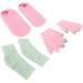Qukaim Moisturizing Gloves Socks Set Moisturizing Hand Gloves & Foot Care Socks Set Reusable Gel Touch Screen Spa Gloves with Elbow Cover - Buy Online on GoSupps.com