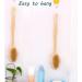 MCUILEE Wooden Bath Brush Set - Soft Bristle Body Massager with Long Handle for Shower & Back (2 Pack) - Ideal for Smooth Skin & Relaxation - Buy Online on GoSupps.com