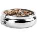 Buy Purple Printed Mini Round Pill Box - 3 Compartment Travel Organizer for Home & Office - Portable Medicine Case - Buy Online on GoSupps.com
