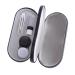 Fenteer Dual Glasses Case Contact Lens Box Glasses Container Hard Case Black and White