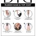Didier Lab Rubber Base & Top Coat Gel Nail Polish Set - Clear Base Gel with No Wipe Top Coat - Long Lasting UV LED Polish for Strong Nails - Buy Online on GoSupps.com