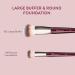 BK BEAUTY Large Buffer & Round Foundation Brush Set - 2PC | Professional Makeup Brushes for Liquid Cream Powder & Blush | Premium Tools for Flawless Application - Buy Online on GoSupps.com