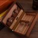Cigar Boxs Humidors Cigar Humidor Portable Cecigar Humidor Box Travel Leather Cigar Case Storage 4 Cigars Box Humidor Humidifier Decobox - Buy Online on GoSupps.com